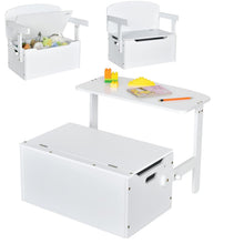 Load image into Gallery viewer, 3-in-1 Kids Table and Chair Set with Toy Storage Box