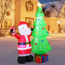 Load image into Gallery viewer, 8 Feet Inflatable Christmas Tree with Santa Claus & Gift Boxes