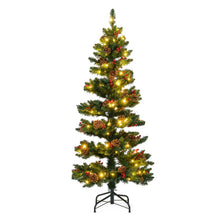 Load image into Gallery viewer, 150 CM Pre-Lit Artificial Christmas Tree Spiral Holiday Tree with 448 Branch Tips