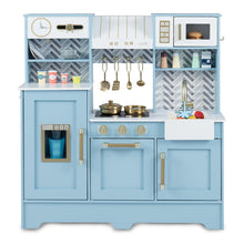Load image into Gallery viewer, Children Cooking Chef Role Playset with Cabinets & Utensils for Boys Girls