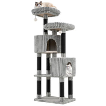 Load image into Gallery viewer, Cat Tree, 156cm Tall Multi-Layer Cats Tower with 2 Perch Beds