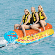 Load image into Gallery viewer, 1-3 Riders Inflatable Hot Dog Towable with EVA Seat Pads