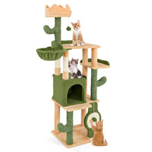 Load image into Gallery viewer, Cat Tree, 160cm Multi-Level Tall Cat Tower with Sisal Scratching Posts & Board