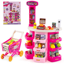 Load image into Gallery viewer, Supermarket Playset for Kids 76 Pieces Pretend Play Grocery Store Set