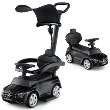 Load image into Gallery viewer, 3-in-1 Ride on Push Car with Adjustable Canopy and Steering Push Bar