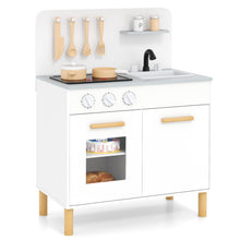 Load image into Gallery viewer, Toddler Pretend Play Kitchen with Light up Stove and Cooking Sounds