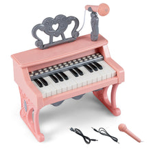Load image into Gallery viewer, Mini Electric Toddler Keyboard with Microphone (Short Stand without Stool)