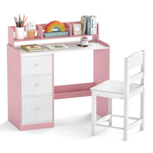 Load image into Gallery viewer, Wooden Student Study Table with 3 Drawers