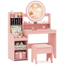 Load image into Gallery viewer, Make Up Pretend Dresser Desk Chair Set for Playroom Kids Room