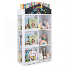 Load image into Gallery viewer, Wooden Book & Toy Storage Organizer, House Shaped Children Bookcase