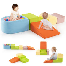 Load image into Gallery viewer, 5-Piece Climb and Crawl Playset with Ball Pit for Kids (Ocean Balls Not Included)
