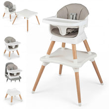Load image into Gallery viewer, 9 in 1 Convertible High Chairs for Toddlers, Infant Highchairs with Solid Wood Legs