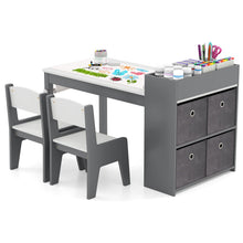 Load image into Gallery viewer, Wooden Children Art Desk with Paper Roll