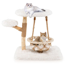 Load image into Gallery viewer, Cute Solid Wood Cat Tree Natural Branch Modern Kitten Tower