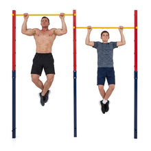 Load image into Gallery viewer, Outdoor In-Ground Pull Up Bar Station, Heavy Duty Metal Chin Up Bar with 5 Adjustable Heightsv