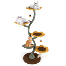 Load image into Gallery viewer, Cat Tree, 175cm Tall Cat Tower with 4 Flower-shaped Platforms