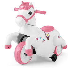 Load image into Gallery viewer, Kids Electric Motorbike, 12V Ride on Unicorn with Training Wheels