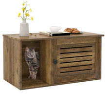 Load image into Gallery viewer, Cat Litter Box Enclosure Indoor Hidden Kitty Washroom