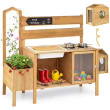 Load image into Gallery viewer, Wooden Chef Pretend Kitchen Playset with Detachable Bird Cage