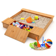 Load image into Gallery viewer, Outdoor Wooden Kids Sandbox with Bench Seat and 2 Removable Boxes