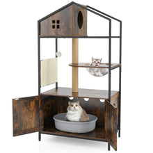 Load image into Gallery viewer, 150CM Cat Tree with Litter Box Enclosure
