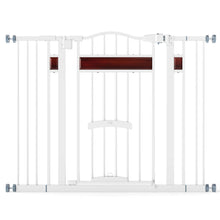 Load image into Gallery viewer, Extra Wide Walk Through Pet Gate with Small Door and 2 Extensions
