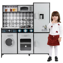 Load image into Gallery viewer, Pretend Play Kitchen with Ice Maker and Cooking Stove for Kids