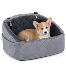 Load image into Gallery viewer, Dog Car Seat, Soft Travel Dog Booster Seat with Safety Straps