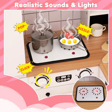 Load image into Gallery viewer, Wooden Corner Play Kitchen with Pine Wood Legs and Lights & Sounds