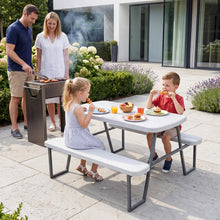 Load image into Gallery viewer, Kids Picnic Table, Children Outdoor Camping Table with Benches & Umbrella Hole