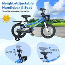 Load image into Gallery viewer, Kids Bike, Children's Training Bicycle | Toddler Bike with 2 Training Wheels, Removable Basket