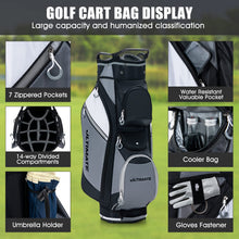 Load image into Gallery viewer, Golf Cart Bag, Golf Trolley Bag with 14 Way Dividers, Cooler Bag, Shoulder Strap