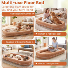 Load image into Gallery viewer, Human Dog Bed with Plush Blanket, Washable Cover