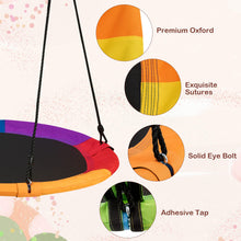 Load image into Gallery viewer, Kids Nest Swing, 40 Inch/100cm Saucer Tree Swings with Height Adjustable Hanging Ropes