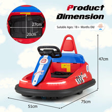Load image into Gallery viewer, Electric kids Ride-on Bumper Car with 360¡ã Spinning and Dual Motors
