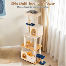 Load image into Gallery viewer, 159cm Multi-Layer Cats Tower with 2 Condos