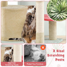 Load image into Gallery viewer, Cat Tree, Multi-Level Cat Tower with Sisal Scratching Posts(123cm Tall)