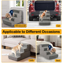 Load image into Gallery viewer, 4-step Foam Dog Stairs with Non-slip Bottom and Removable Washable Cover