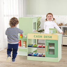 Load image into Gallery viewer, Kids Wooden Grocery Store Supermarket Play Toy Set