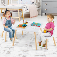 Load image into Gallery viewer, Kids Wooden Table and Rabbit Chairs Set with Space-Saving Structure