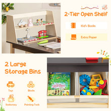 Load image into Gallery viewer, Kids Chairs Set with 2 Storage Bins and Paper Roll