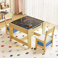 Load image into Gallery viewer, Kids Table Chair Set with Double Side Tabletop Table and Storage Box