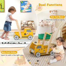 Load image into Gallery viewer, Wooden Baby Walker, 2-in-1 Toddler Push Along Toy