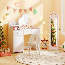 Load image into Gallery viewer, Kids Jewelry Cabinet Standing Children Jewelry Organizer