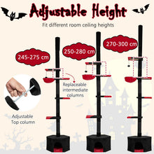 Load image into Gallery viewer, Floor to Ceiling Cat Tree, 5 Tier Tall Cat Tower with 245-300cm Adjustable Height
