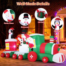 Load image into Gallery viewer, 11.5 Feet Christmas Inflatables Train with Snowman Penguin Gift Box