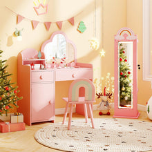Load image into Gallery viewer, Kids Jewelry Cabinet Standing Children Jewelry Organizer