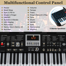 Load image into Gallery viewer, 61 Key Keyboard Piano, Portable Digital Piano with 200 Rhythms