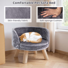 Load image into Gallery viewer, Pet Bed Sofa Wooden Couch with Removable and Washable Cushion