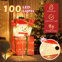 Load image into Gallery viewer, Lighted Snowman in Gift Box Christmas Decoration with LED Lights